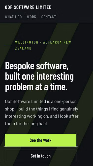 Screenshot of oof.co.nz