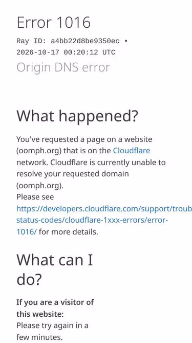 Screenshot of oomph.org