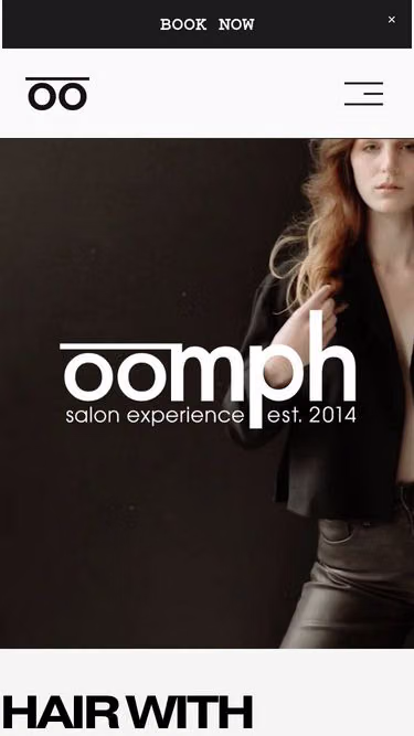 Screenshot of oomph.salon