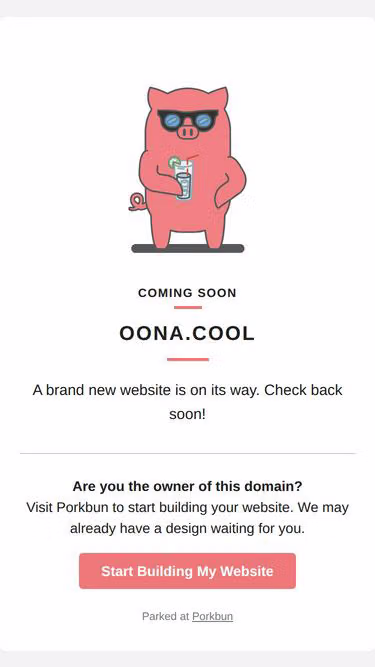 Screenshot of oona.cool