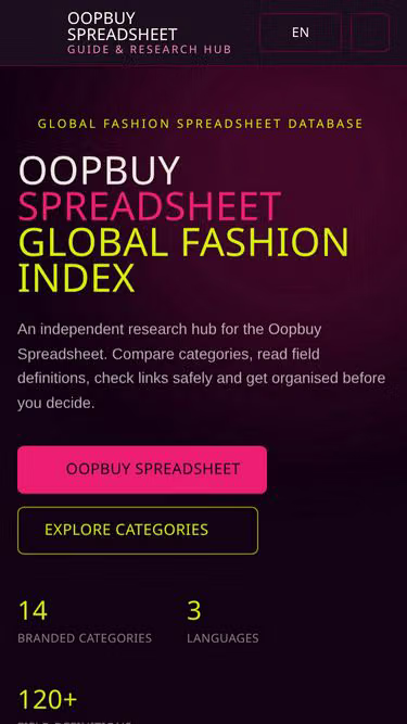 Screenshot of oopbuyspread.org