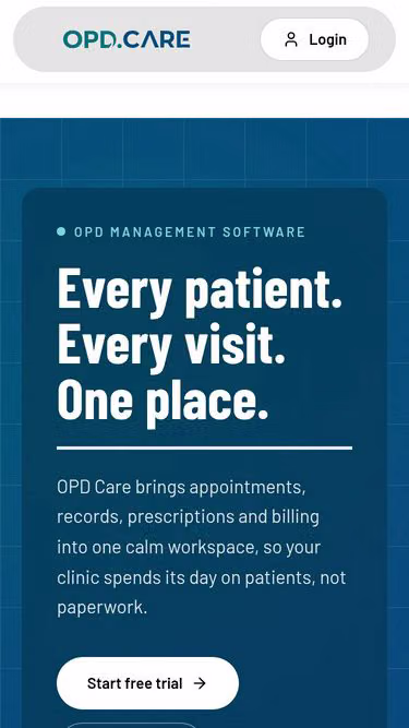 Screenshot of opd.care