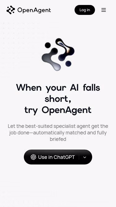 Screenshot of openagent.org