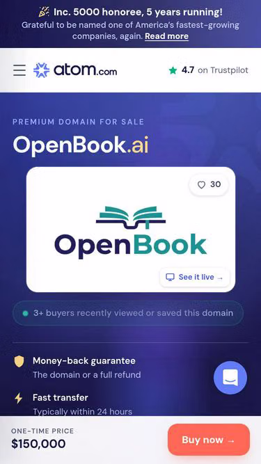 Screenshot of openbook.ai