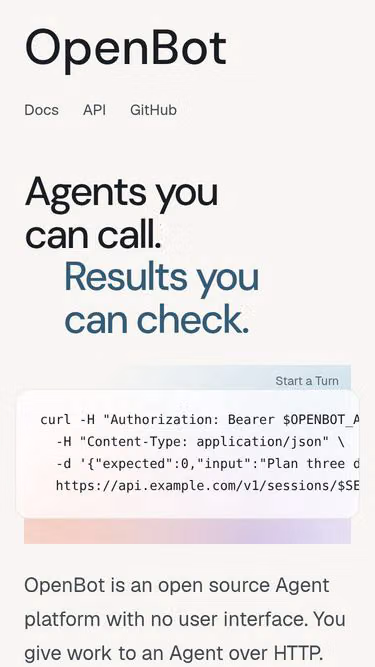 Screenshot of openbot.build