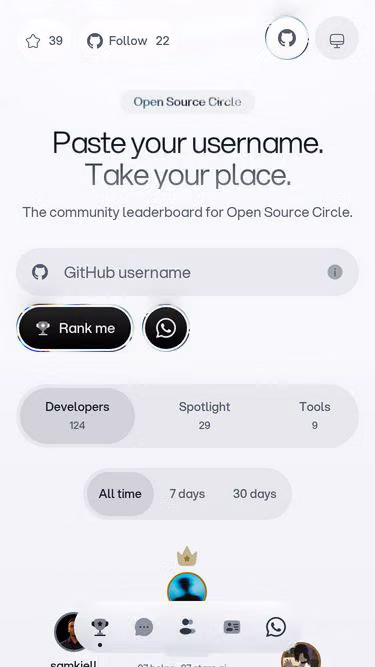 Screenshot of opencircle.cc