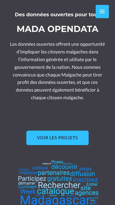 Screenshot of opendata.mg