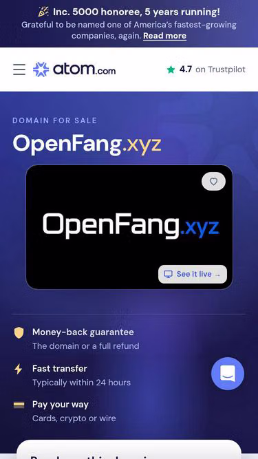 Screenshot of openfang.xyz