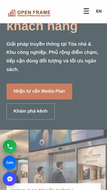 Screenshot of openframe.vn
