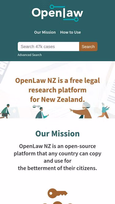Screenshot of openlaw.nz