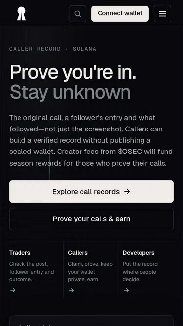 Screenshot of opensecret.online