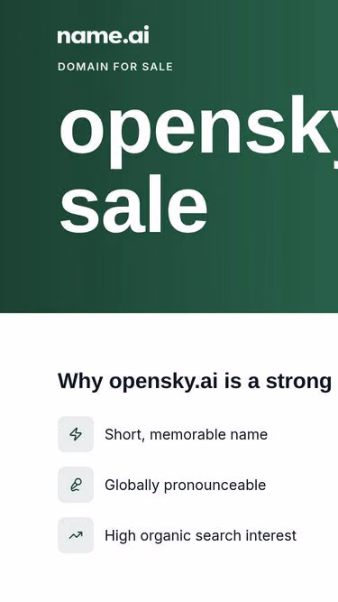 Screenshot of opensky.ai