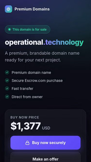 Screenshot of operational.technology