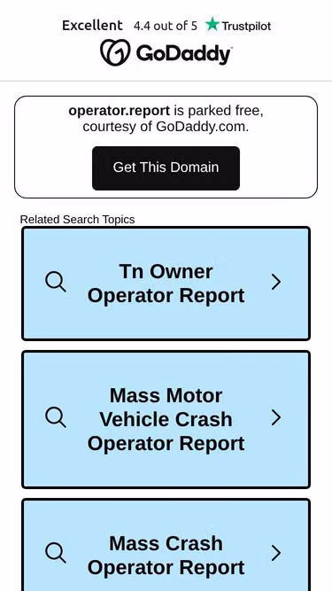 Screenshot of operator.report
