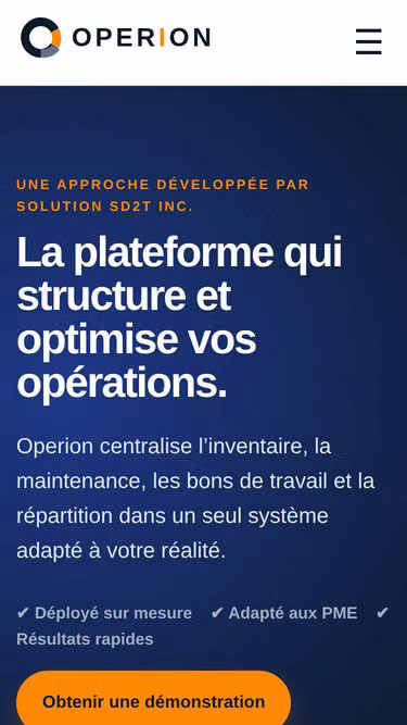 Screenshot of operion.ca