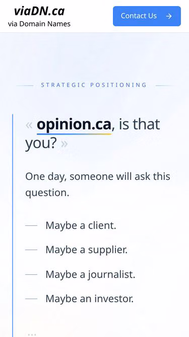 Screenshot of opinion.ca