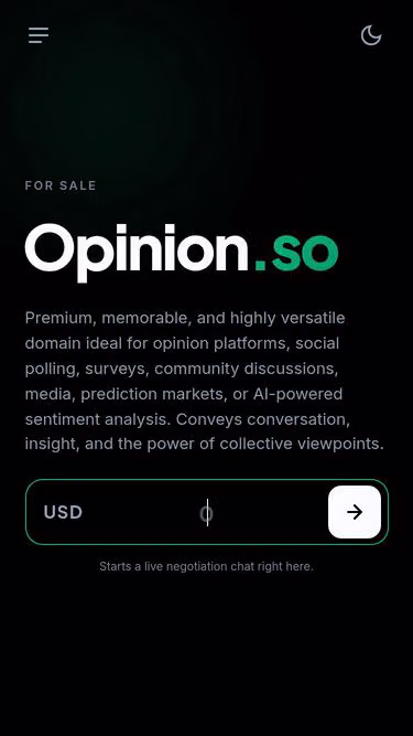 Screenshot of opinion.so