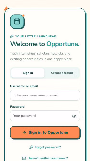 Screenshot of opportune.site