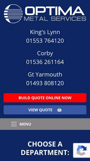 Screenshot of optima.co.uk