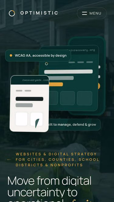 Screenshot of optimistic.digital
