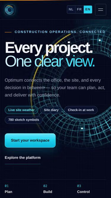 Screenshot of optimum.build