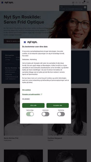 Screenshot of optique.dk