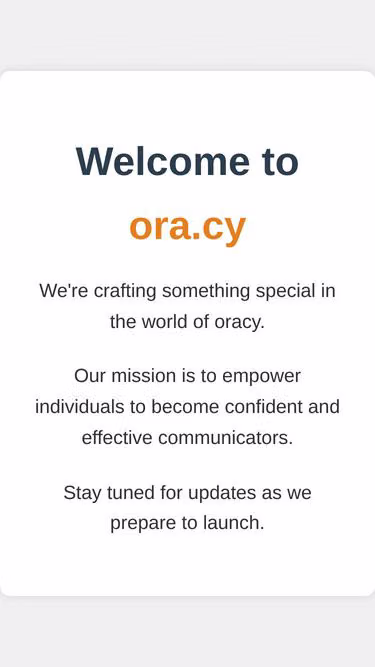 Screenshot of ora.cy