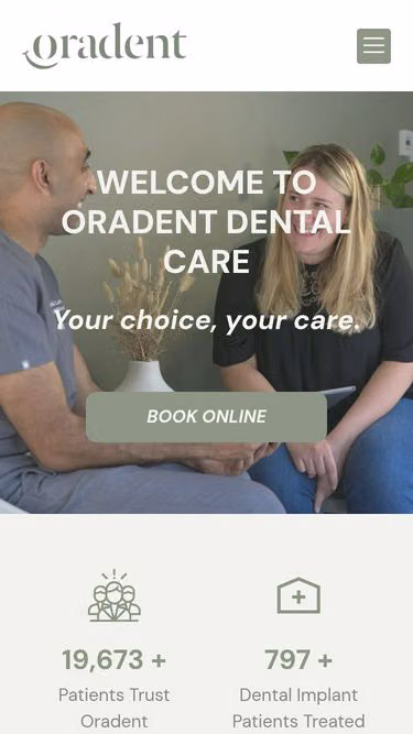 Screenshot of oradent.org