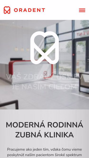 Screenshot of oradent.sk