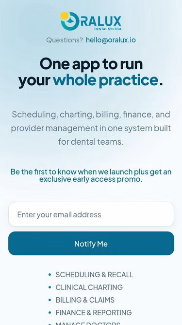 Screenshot of oralux.io