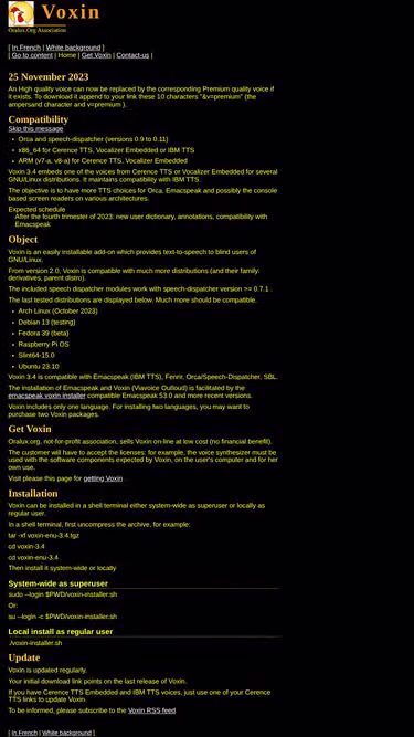 Screenshot of oralux.org