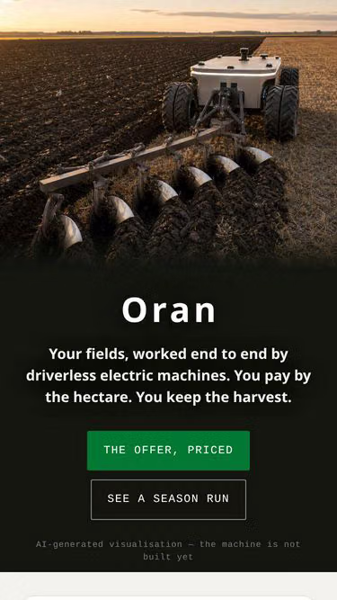 Screenshot of oran.farm