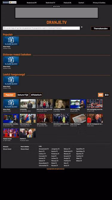 Screenshot of oranje.tv