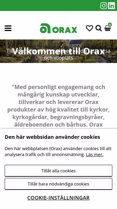 Screenshot of orax.dk
