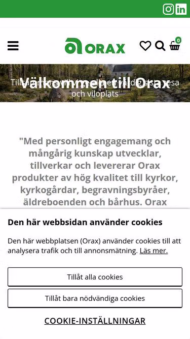 Screenshot of orax.fi