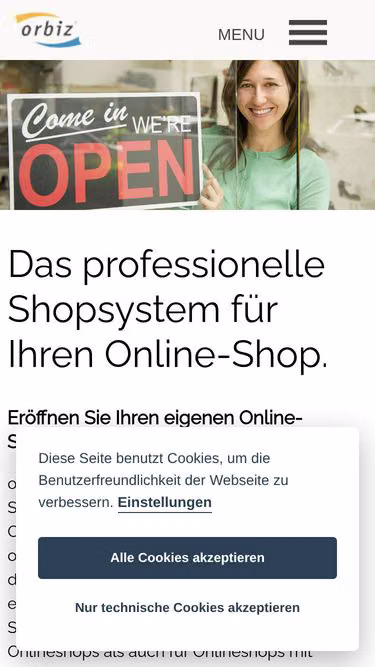 Screenshot of orbiz.ch