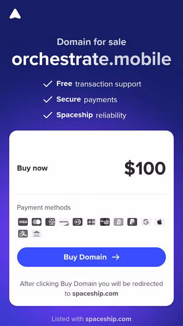 Screenshot of orchestrate.mobile