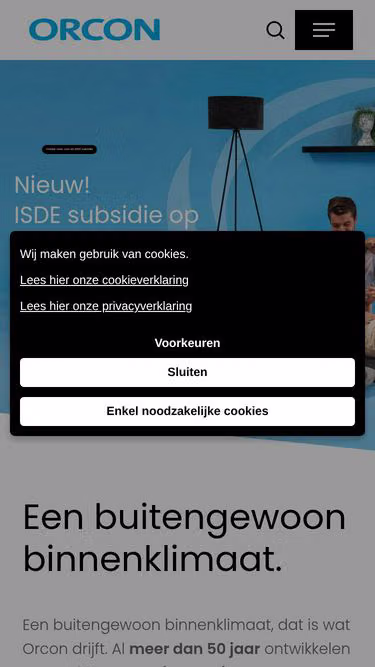 Screenshot of orcon.nl