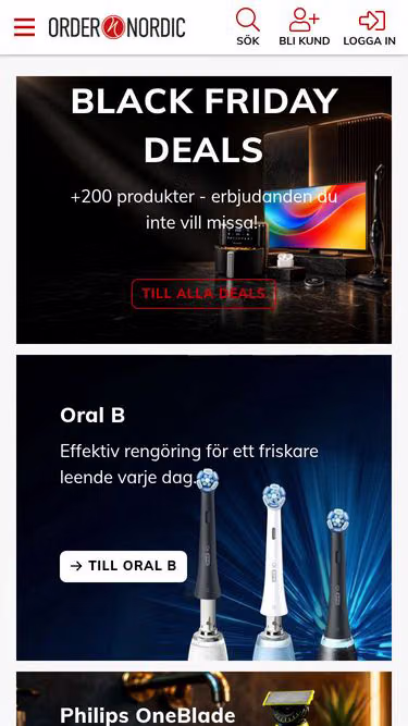 Screenshot of order.se