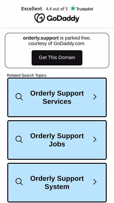 Screenshot of orderly.support