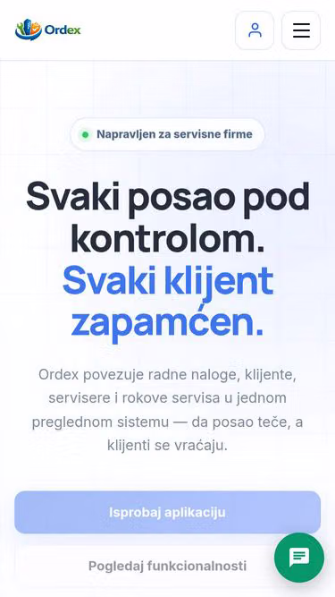 Screenshot of ordex.rs