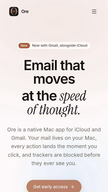 Screenshot of ore.email