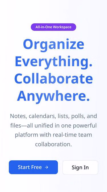 Screenshot of organize.nu