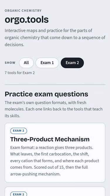 Screenshot of orgo.tools