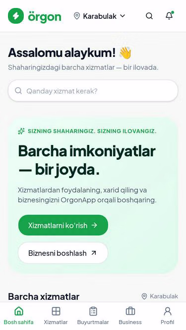 Screenshot of orgon.kz