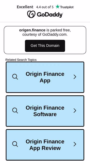 Screenshot of origen.finance
