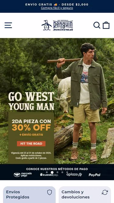 Screenshot of originalpenguin.com.mx