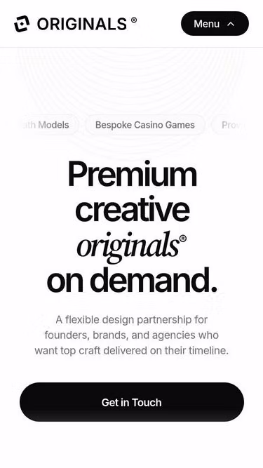 Screenshot of originals.wtf