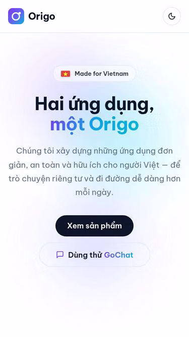 Screenshot of origo.vn