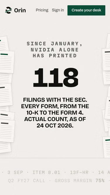 Screenshot of orin.finance